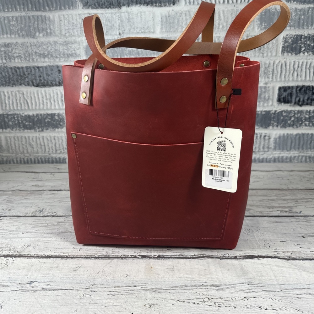 New Portland Leather Goods Medium Classic Tote - Phoenix Color NWT